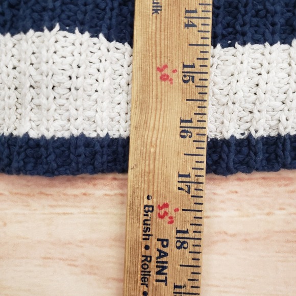 Pilcro‎ Sweater Womens Medium White Striped Knit Cropped Bell Sleeve Pullover - Picture 8 of 9